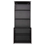 ΒΙΒΛΙΟΘΗΚΗ ΓΡΑΦΕΙΟΥ ΕΠΑΓΓΕΛΜΑΤΙΚΗ ROSEWOOD HM2089 ΜΕΛΑΜΙΝΗ ΓΚΡΙ-WENGE 80Χ40Χ200Υεκ. - Image 7