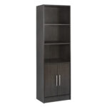 ΒΙΒΛΙΟΘΗΚΗ ΜΕΛΑΜΙΝΗΣ ENSLEY HM2027.01 ZEBRANO 60X30X180 εκ.