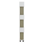 ΒΙΒΛΙΟΘΗΚΗ ΜΕΛΑΜΙΝΗΣ OWLOLIVE GREY ΛΕΥΚΟ 60x19,5x165Yεκ.HM8923.11 - Image 5