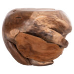 ΒΟΗΘΗΤΙΚΟ ΤΡΑΠΕΖΙ LOGGY HM18295 ΞΥΛΟ TEAK--ΦΥΣΙΚΟ 50x50x50Υεκ. - Image 6