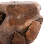 ΒΟΗΘΗΤΙΚΟ ΤΡΑΠΕΖΙ LOGGY HM18295 ΞΥΛΟ TEAK--ΦΥΣΙΚΟ 50x50x50Υεκ. - Image 9