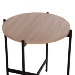 ΒΟΗΘΗΤΙΚΟ ΤΡΑΠΕΖΙ HM9589.03 MDF SONAMA-ΜΑΥΡΗ ΜΕΤΑΛΛΙΚΗ ΒΑΣΗ Φ50x55Υεκ. - Image 5