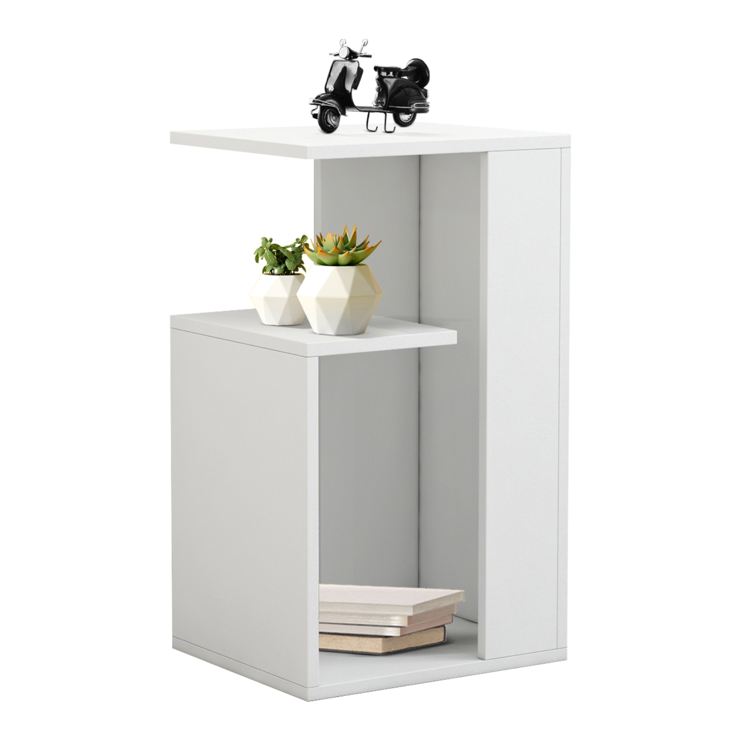 boithitiko-trapezi-melaminis-leyko-35x29-6 ΒΟΗΘΗΤΙΚΟ ΤΡΑΠΕΖΙ DAWN ΜΕΛΑΜΙΝΗΣ ΛΕΥΚΟ 35X29,5X60Yεκ.HM8880.11 - Image 1