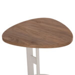 ΒΟΗΘΗΤΙΚΟ ΤΡΑΠΕΖΙ ΟΒΑΛ ALPER HM18328 MDF SONAMA--ΜΕΤΑΛΛΟ ΛΕΥΚΟ 50x50x51Υεκ. - Image 7