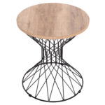 ΒΟΗΘΗΤΙΚΟ ΤΡΑΠΕΖΙ ΣΑΛΟΝΙΟΥ KEON HM18038.03 MDF TOP ΣΕ ΣΟΝΑΜΑ-ΜΕΤΑΛΛΟ Φ45x50Υεκ. - Image 3