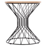 ΒΟΗΘΗΤΙΚΟ ΤΡΑΠΕΖΙ ΣΑΛΟΝΙΟΥ KEON HM18038.03 MDF TOP ΣΕ ΣΟΝΑΜΑ-ΜΕΤΑΛΛΟ Φ45x50Υεκ. - Image 4