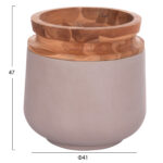 ΔΙΑΚΟΣΜΗΤΙΚΟ ΒΑΖΟ ΔΑΠΕΔΟΥ LINTER HM4662.05L FIBER CEMENT ΓΚΡΙ ΜΑΤ--ΞΥΛΟ ΤΕΑΚ Φ41x47Υεκ - Image 2