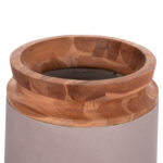 ΔΙΑΚΟΣΜΗΤΙΚΟ ΒΑΖΟ ΔΑΠΕΔΟΥ LINTER HM4662.05L FIBER CEMENT ΓΚΡΙ ΜΑΤ--ΞΥΛΟ ΤΕΑΚ Φ41x47Υεκ - Image 4