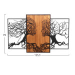 ΔΙΑΚΟΣΜΗΤΙΚΟ ΤΟΙΧΟΥ ILLUSION HM4654 ΦΥΛΛΑ ΜΕΤΑΛΛΟΥ-ΞΥΛΟ 125,5x3x79Υεκ. - Image 2