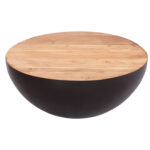 ΔΙΑΚΟΣΜΗΤΙΚΟ ΤΡΑΠΕΖΙ ΣΑΛΟΝΙΟΥ BOWL Φ89,5X39Yεκ. RUSTY ΜΕ ΞΥΛΟ ΑΚΑΚΙΑΣ HM8717.22 - Image 3