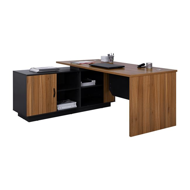 epaggelmatiko-grafeio-supreme-hm2363l-ar ΕΠΑΓΓΕΛΜΑΤΙΚΟ ΓΡΑΦΕΙΟ SUPREME HM2363 ΓΩΝΙΑ ΑΝΑΣΤΡΕΨΙΜΗ 160x140x75Υ εκ. - Image 1