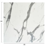 ΕΠΙΦΑΝΕΙΑ ΤΡΑΠΕΖΙΟΥ ΤΕΤΡΑΓΩΝΗ HPL HM5839.31 WHITE MARBLE 80x80εκ - Image 2