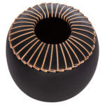 ΕΠΙΤΡΑΠΕΖΙΟ ΔΙΑΚΟΣΜΗΤΙΚΟ ΒΑΖΟ LENNOX HM4675.01L TΕΡΑΚΟΤΑ ΣΕ ΜΑΥΡΟ--Φ22x20Υεκ. - Image 5