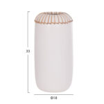 ΕΠΙΤΡΑΠΕΖΙΟ ΔΙΑΚΟΣΜΗΤΙΚΟ ΒΑΖΟ LENNOX HM4675.02S TΕΡΑΚΟΤΑ ΣΕ ΛΕΥΚΟ--Φ18x33Υεκ. - Image 2