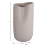 ΕΠΙΤΡΑΠΕΖΙΟ ΚΕΡΑΜΙΚΟ ΔΙΑΚΟΣΜΗΤΙΚΟ GLAZE HM4607.03 ΓΚΡΙ ΜΑΤ 15x15x30Υεκ - Image 2