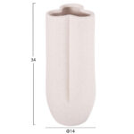 ΕΠΙΤΡΑΠΕΖΙΟ ΚΕΡΑΜΙΚΟ ΔΙΑΚΟΣΜΗΤΙΚΟ GLAZE HM4611.01 ΚΡΥΣΤΑΛΛΙΚΟ ΥΠΟΛΕΥΚΟ Φ14x34Υεκ - Image 2