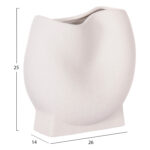 ΕΠΙΤΡΑΠΕΖΙΟ ΚΕΡΑΜΙΚΟ ΔΙΑΚΟΣΜΗΤΙΚΟ GLAZE HM4610.01 ΥΠΟΛΕΥΚΟ ΚΡΥΣΤΑΛΛΙΚΟ 26x14x25Υεκ - Image 2