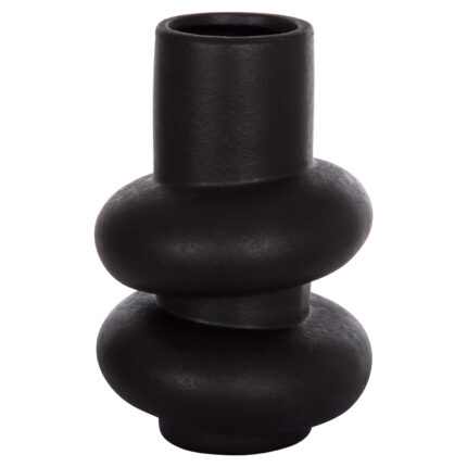 ΕΠΙΤΡΑΠΕΖΙΟ ΚΕΡΑΜΙΚΟ ΔΙΑΚΟΣΜΗΤΙΚΟ ROOK HM4627.02 ΜΑΥΡΟ ΜΑΤ Φ16x25,5Υεκ