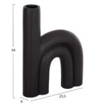 ΕΠΙΤΡΑΠΕΖΙΟ ΚΕΡΑΜΙΚΟ ΔΙΑΚΟΣΜΗΤΙΚΟ ARCON HM4638.02 ΜΑΥΡΟ ΜΑΤ 25,5x6x34Υεκ - Image 2