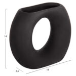 ΕΠΙΤΡΑΠΕΖΙΟ ΚΕΡΑΜΙΚΟ ΔΙΑΚΟΣΜΗΤΙΚΟ ELLIPTO HM4646.02 ΜΑΥΡΟ ΜΑΤ 18x6,5x14Υεκ - Image 2