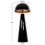 ΦΩΤΙΣΤΙΚΟ ΔΑΠΕΔΟΥ SMUSH HM4257.04 ΜΕΤΑΛΛΟ ΜΑΥΡΟ-ΡΥΘΜΙΖΟΜΕΝΟ ΚΑΠΕΛΟ Φ36,5x84Υεκ - Image 2