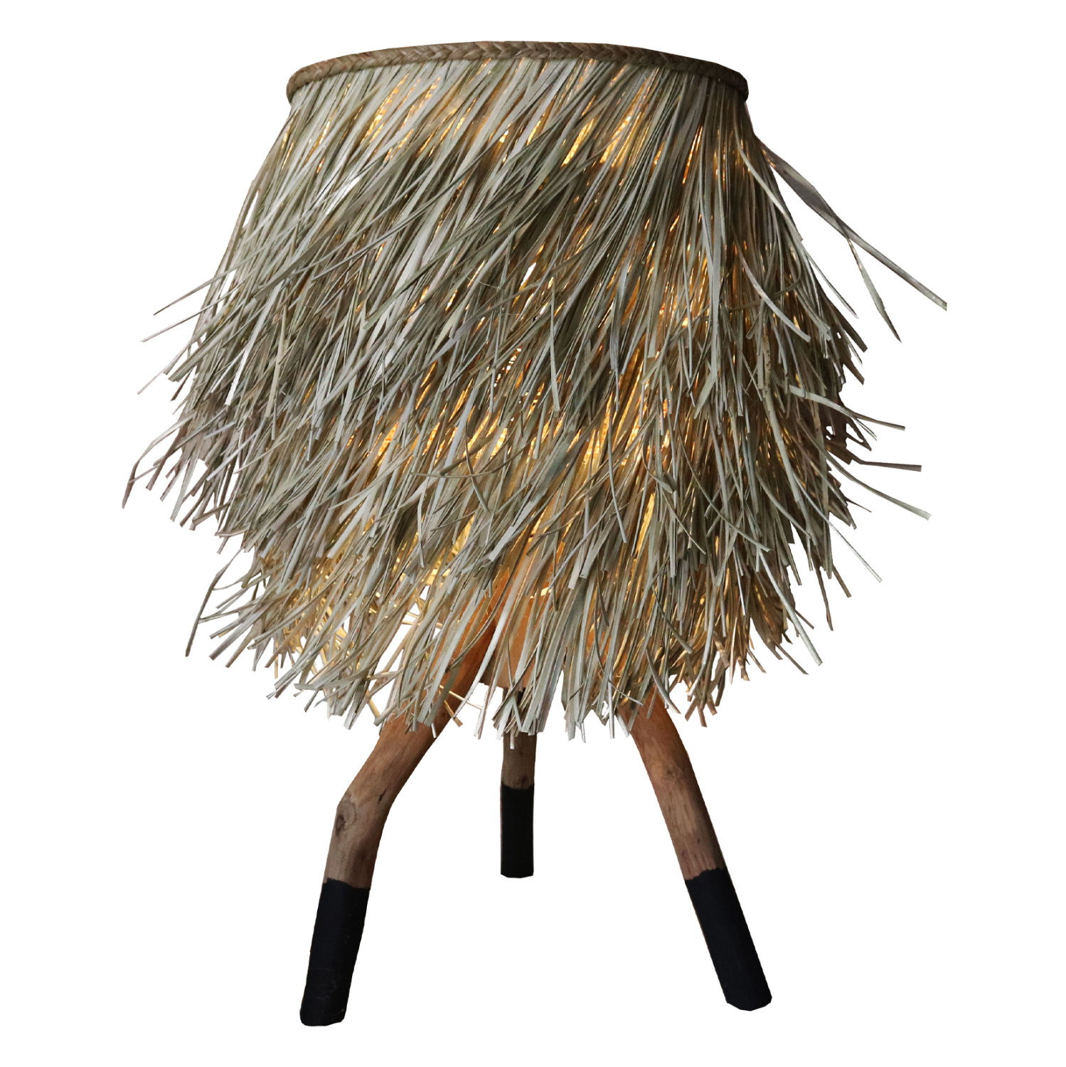 fotistiko-epitrapezio-podia-teak-kapelo-1-1 ΦΩΤΙΣΤΙΚΟ ΕΠΙΤΡΑΠΕΖΙΟ ΠΟΔΙΑ ΤΕΑΚ ΚΑΠΕΛΟ SEAGRASS ΣΕ ΦΥΣΙΚΟ ΜΑΥΡΟ Φ30x30-60Yεκ.HM7771 - Image 1