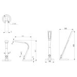 ΦΩΤΙΣΤΙΚΟ ΓΡΑΦΕΙΟΥ LED BLAIN PRO HM4451.09 ΧΡΥΣΟ-ΛΕΥΚΟ ΧΡΩΜΑ 34,3x18,3x42,5Υεκ. - Image 2