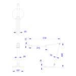 ΦΩΤΙΣΤΙΚΟ ΓΡΑΦΕΙΟΥ LED BLAIN PRO HM4454.02 ΜΑΥΡΗ ΒΑΣΗ ABS-ΓΚΡΙ ΑΛΟΥΜΙΝΙΟ 51,8x40Υεκ. - Image 2
