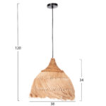 ΦΩΤΙΣΤΙΚΟ ΟΡΟΦΗΣ ΑΠΟ ΙΝΕΣ MENDONG GRASS ΣΕ ΦΥΣΙΚΟ Φ38x34-120Yεκ.HM7776 - Image 2
