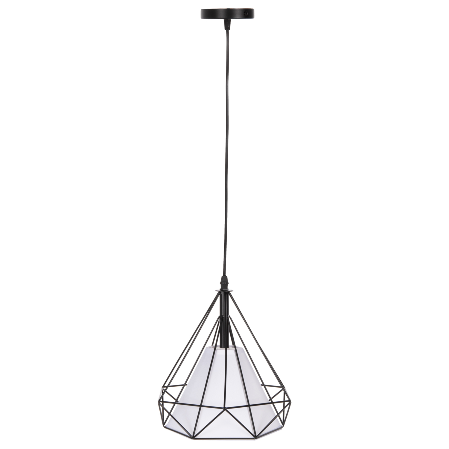 fotistiko-orofis-kremasto-fb94065-mayro- ΦΩΤΙΣΤΙΚΟ ΟΡΟΦΗΣ ΚΡΕΜΑΣΤΟ HM4065 ΜΑΥΡΟ ΜΕΤΑΛΛΙΚΟ ΚΑΠΕΛΟ-ΛΕΥΚΟ ΚΑΛΥΜΜΑ ΛΑΜΠΤΗΡΑ 25x25x125Y εκ. - Image 1