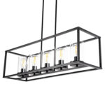 ΦΩΤΙΣΤΙΚΟ ΟΡΟΦΗΣ ΚΡΕΜΑΣΤΟ HM4082 ΜΑΥΡΟ ΜΕΤΑΛΛΟ ΚΑΙ ΓΥΑΛΙ 80x25x23,5-85Yεκ. - Image 4