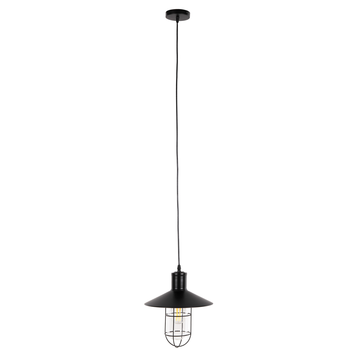 fotistiko-orofis-kremasto-fb94119-mayro- ΦΩΤΙΣΤΙΚΟ ΟΡΟΦΗΣ ΚΡΕΜΑΣΤΟ HM4119 ΜΑΥΡΟ ΜΕΤΑΛΛΙΚΟ-ΓΥΑΛΙ Φ26x125Yεκ - Image 1