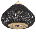 ΦΩΤΙΣΤΙΚΟ ΟΡΟΦΗΣ ΚΡΕΜΑΣΤΟ HM4346 ΑΠΟ PAPER ROPE ΜΠΕΖ ΚΑΙ ΜΑΥΡΟ Φ55,5x44Υεκ. - Image 4