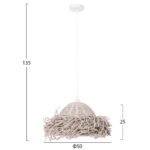 ΦΩΤΙΣΤΙΚΟ ΟΡΟΦΗΣ ΚΡΕΜΑΣΤΟ HM4349 SEAGRASS ΣΕ WHITEWASH ΧΡΩΜΑ Φ50x25-135Υεκ. - Image 2