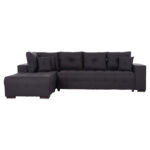 ΓΩΝΙΑΚΟΣ ΚΑΝΑΠΕΣ-ΚΡΕΒΑΤΙ ΜΕ ΑΠΟΘ.ΧΩΡΟ TRENDSTON HM3302.01L ΓΚΡΙ ΥΦΑΣΜΑ 298x177x95Υεκ - Image 5