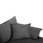 ΓΩΝΙΑΚΟΣ ΚΑΝΑΠΕΣ-ΚΡΕΒΑΤΙ ΜΕ ΑΠΟΘ.ΧΩΡΟ ALDO HM3276.02R ΑΝΘΡΑΚΙ ΥΦΑΣΜΑ 256x159x87Υεκ. - Image 7