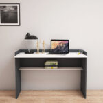 ΓΡΑΦΕΙΟ ΜΕΛΑΜΙΝΗΣ ΓΚΡΙ ΛΕΥΚΟ CLASSIKER HM9227.13 118x58x80Υεκ. - Image 3