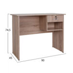 ΓΡΑΦΕΙΟ ΜΕΛΑΜΙΝΗΣ HAYDEN ΜΕ ΣΥΡΤΑΡΙ HM2283.02  SONAMA 90X45X74,5Y - Image 2