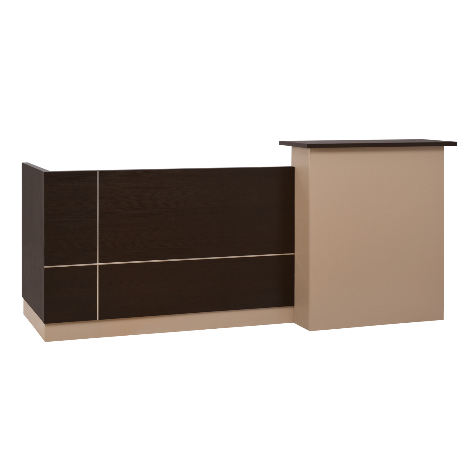 grafeio-ypodochis-fb9206801-melamini-se-1-1 ΓΡΑΦΕΙΟ ΥΠΟΔΟΧΗΣ DALTON HM2068.01 ΜΕΛΑΜΙΝΗ ΣΕ WENGE-ΜΠΕΖ 240x80x106Υεκ. - Image 1