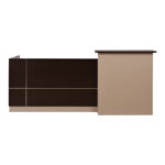 ΓΡΑΦΕΙΟ ΥΠΟΔΟΧΗΣ DALTON HM2068.01 ΜΕΛΑΜΙΝΗ ΣΕ WENGE-ΜΠΕΖ 240x80x106Υεκ. - Image 4