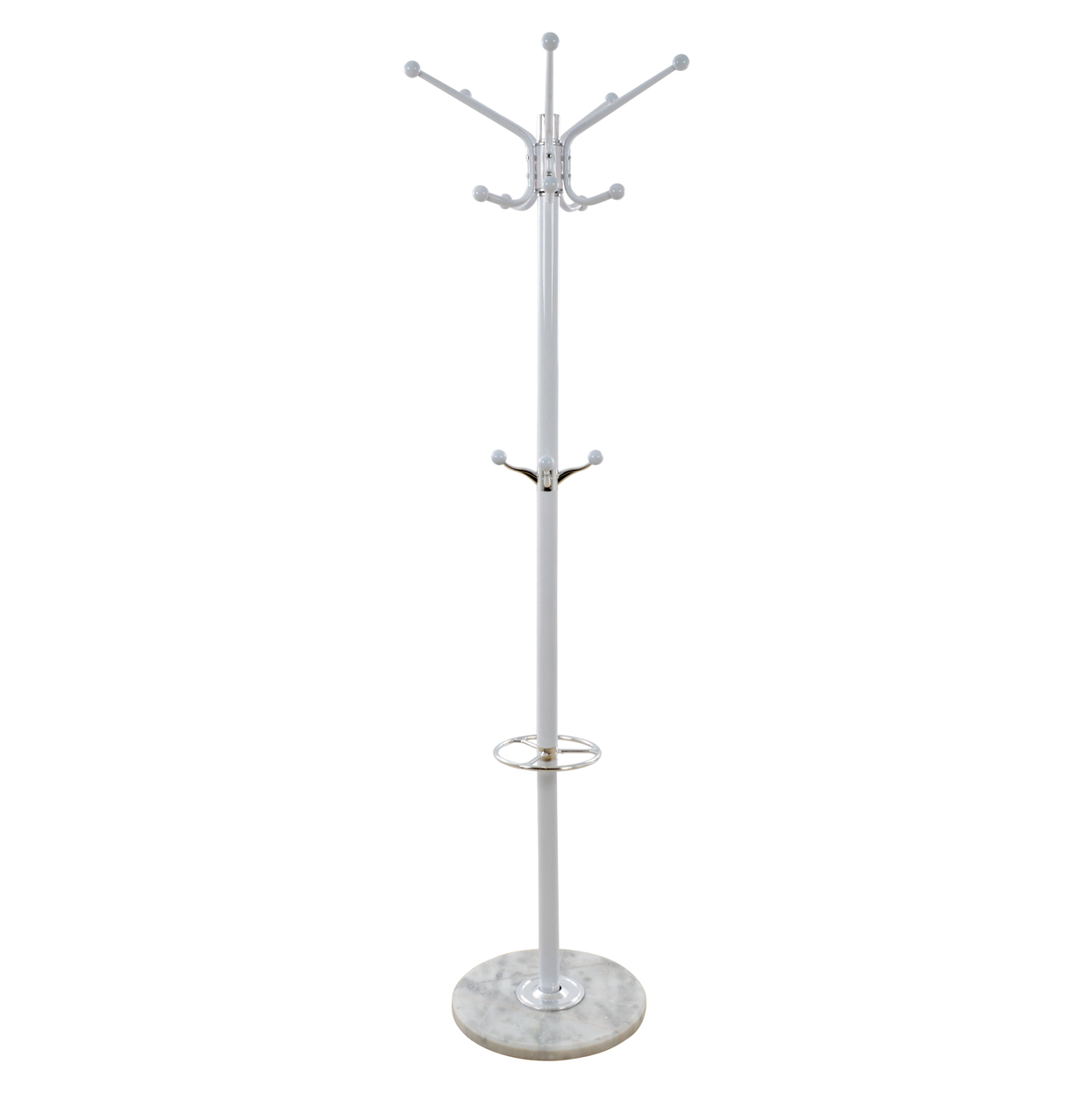 kalogeros-metallikos-fb9003902-peristref-1 ΚΑΛΟΓΕΡΟΣ ΜΕΤΑΛΛΙΚΟΣ INES HM0039.02 ΠΕΡΙΣΤΡΕΦΟΜΕΝΟΣ ΛΕΥΚΟΣ ΜΕ ΜΑΡΜΑΡΟ φ.37x170 εκ. - Image 1
