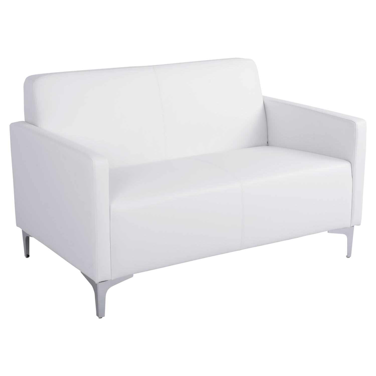 kanapes-2thesios-fb9315922-me-leyko-pu-1-8 ΚΑΝΑΠΕΣ 2ΘΕΣΙΟΣ NELLIE HM3159.22 ΜΕ ΛΕΥΚΟ PU 113x71x71Υ εκ. - Image 1