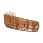 ΚΑΝΑΠΕΣ-ΑΝΑΚΛΙΝΤΡΟ LANTRY HM5991 ΦΥΣΙΚΟ RATTAN- ΛΕΥΚΑ ΜΑΞΙΛΑΡΙΑ 215x60x78Yεκ. - Image 5
