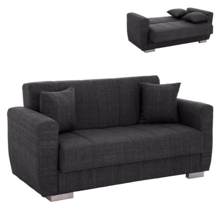 ΚΑΝΑΠΕΣ ΚΡΕΒΑΤΙ POLYA ΔΙΘΕΣΙΟΣ ΓΚΡΙ HM3241.03 153x87x77Υεκ.