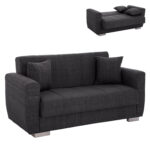 ΚΑΝΑΠΕΣ ΚΡΕΒΑΤΙ POLYA ΔΙΘΕΣΙΟΣ ΓΚΡΙ HM3241.03 153x87x77Υεκ.