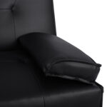 ΚΑΝΑΠΕΣ ΚΡΕΒΑΤΙ BENIN ΜΕ ΜΑΥΡΟ PU 165x76,5x79 εκ ΚΑΙ ΠΤΥΣΣΟΜΕΝΟ ΜΠΡΑΤΣΟ HM3157.01 - Image 9