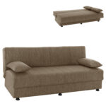 ΚΑΝΑΠΕΣ ΚΡΕΒΑΤΙ ANDRI ΤΡΙΘΕΣΙΟΣ ΚΑΦΕ HM3239.02 180x72x77Υ εκ.