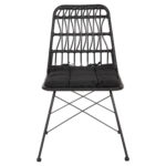 ΚΑΡΕΚΛΑ ΕΞ.ΧΩΡΟΥ ALLEGRA HM5453.12 ΜΕΤΑΛΛΟ-ΜΑΞΙΛΑΡΙ-WICKER ΜΑΥΡΟ 52x52x83,5Yεκ. - Image 3