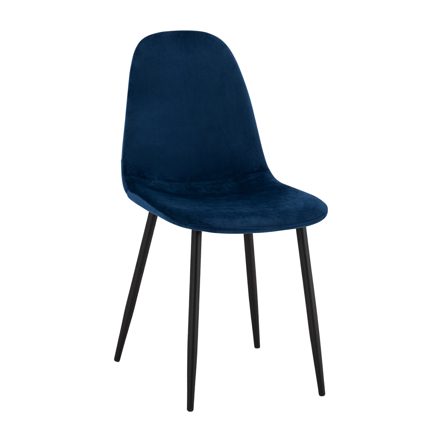 karekla-fb90010008-beloydo-mple-me-metal ΚΑΡΕΚΛΑ LEONARDO HM00100.08 ΒΕΛΟΥΔΟ ΜΠΛΕ ΜΕ ΜΕΤΑΛΛΙΚΑ ΠΟΔΙΑ 43x54x88Υ εκ. - Image 1