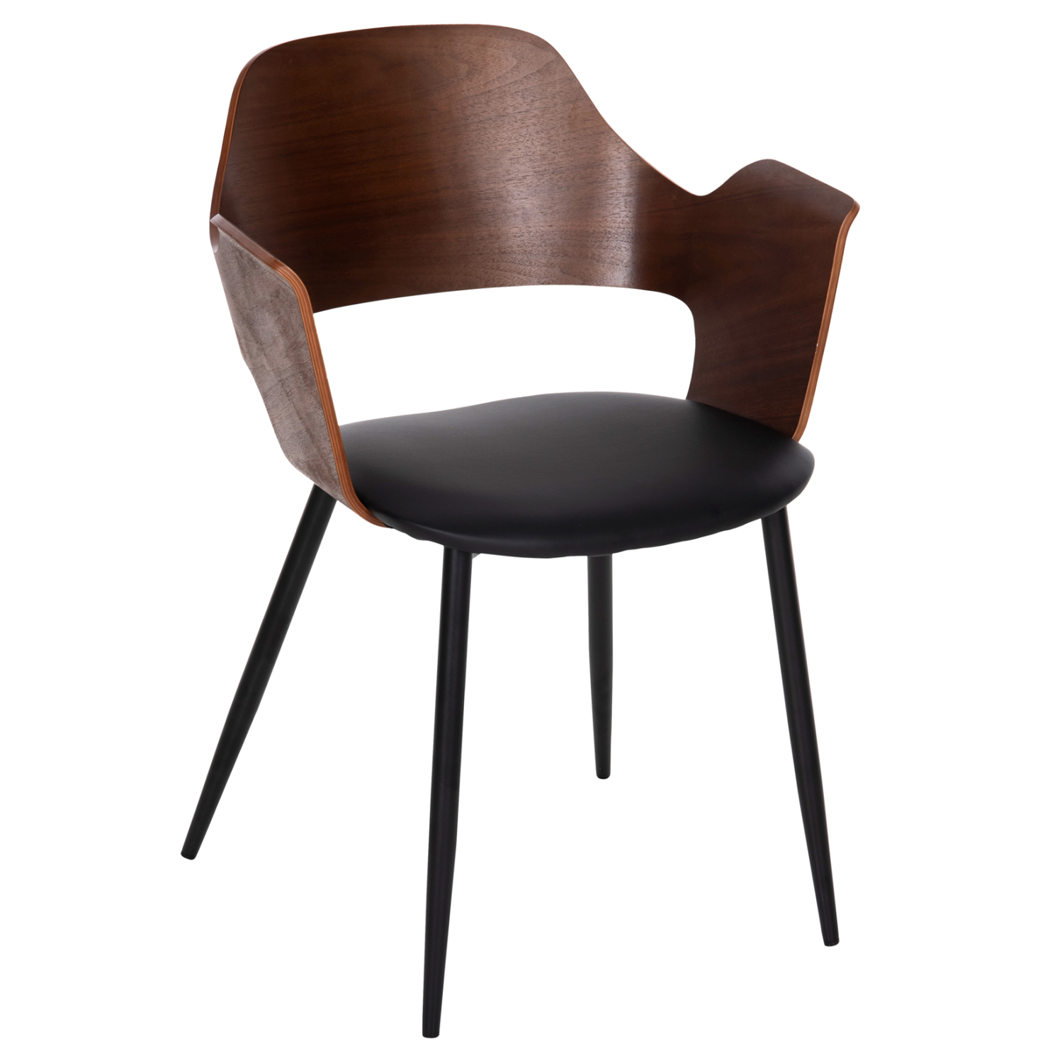karekla-fb9961603-xylo-se-karydi-mayro-p ΚΑΡΕΚΛΑ VELP HM9616.03 ΞΥΛΟ ΣΕ ΚΑΡΥΔΙ-ΜΑΥΡΟ PU-ΜΑΥΡΑ ΜΕΤΑΛ. ΠΟΔΙΑ 55,5x50x79Υεκ. - Image 1